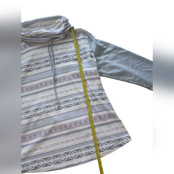 🛍️Western Aztec Long Sleeve Cowl Neck Shirt Size xl - Picture 5 of 5